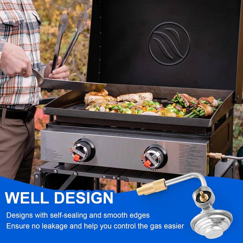 Catilon Grill Griddle Regulator Compatible with Blackstone 17" and 22" Tabletop Propane Griddle Regulator Adapter Replacement for Pit Boss 19952085 PB336GS 2 Burner Propane Grill Regulator - Image 5
